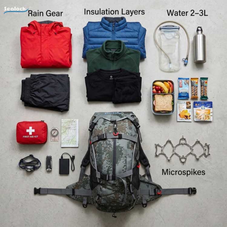 35L Waterproof Hiking Backpack: Pagbabalanse ng Kapasidad at Kaginhawahan
