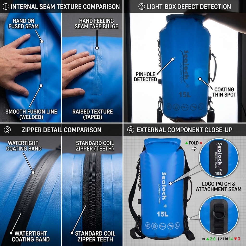 Paano Magsusuri ng Waterproof na Sample ng Bag: Mga Pagsusulit na Kaya Mong Patakbuhin ang Iyong Sarili