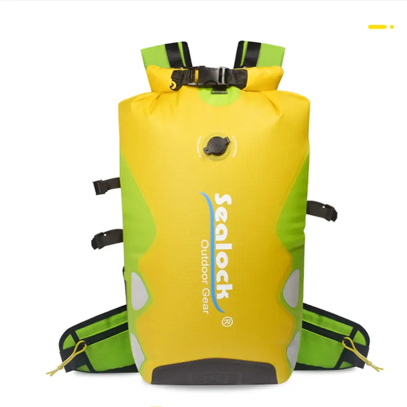 35L Roll Top Waterproof Backpack para sa Hiking at Kayaking