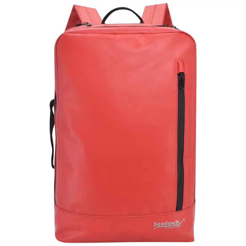 Water-Resistant Business Laptop Backpack na may Two-Way Zipper at Trolley Sleeve