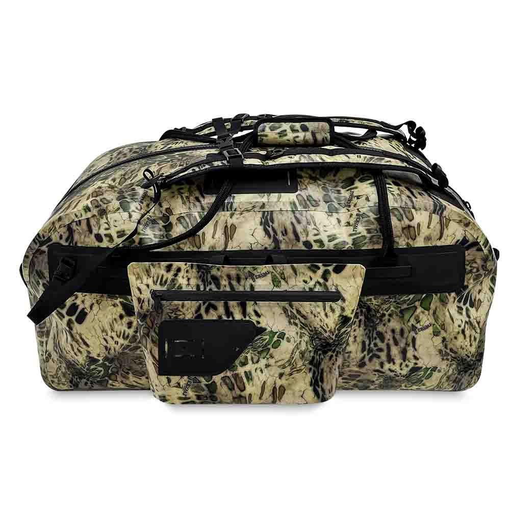 Water-Resistant Camo Duffel Bag na may Detachable Front Pouch (IPX6)