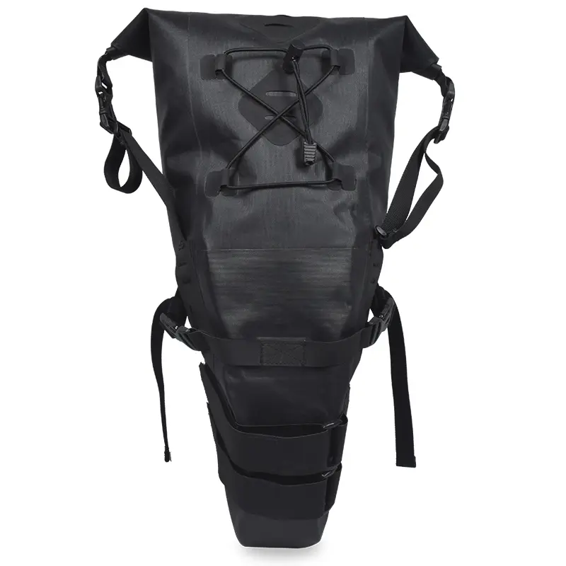 Waterproof Bikepacking Saddle Bag na may Roll Top Closure
